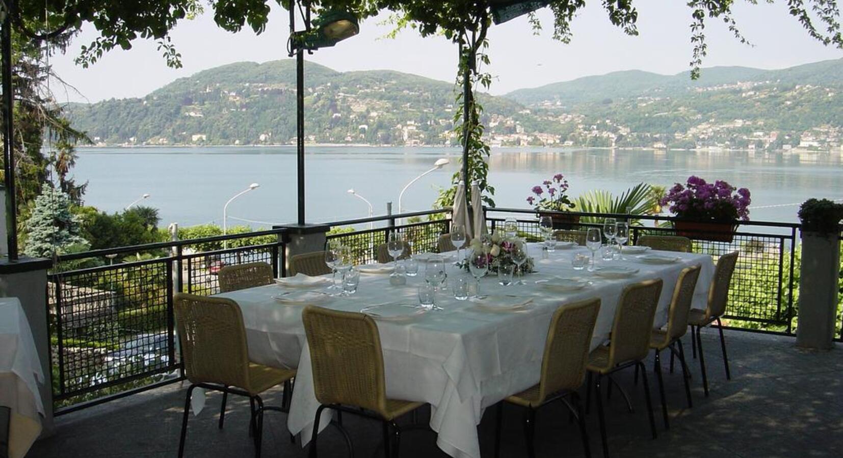 Dining terrace with a view