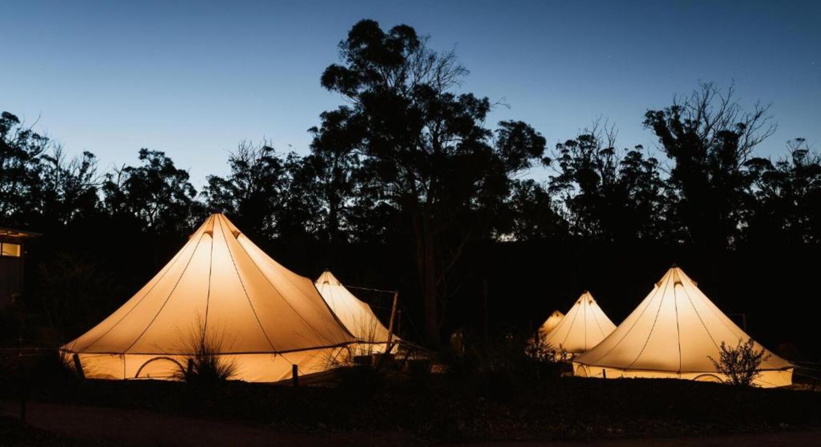 Tents at Night