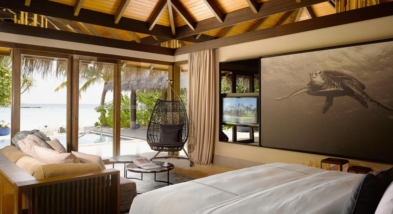 Beach villa bedroom