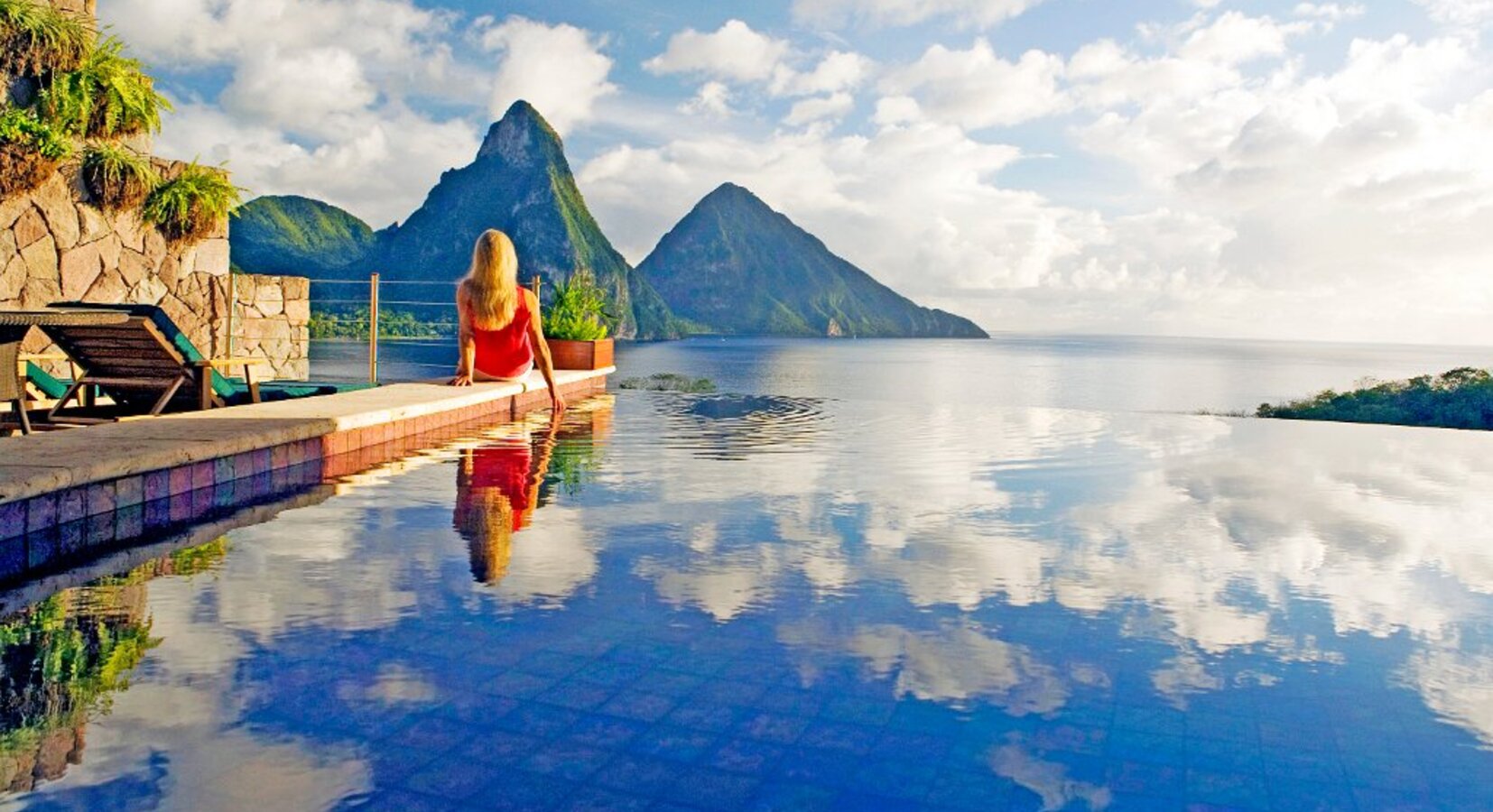 Private pool with a view