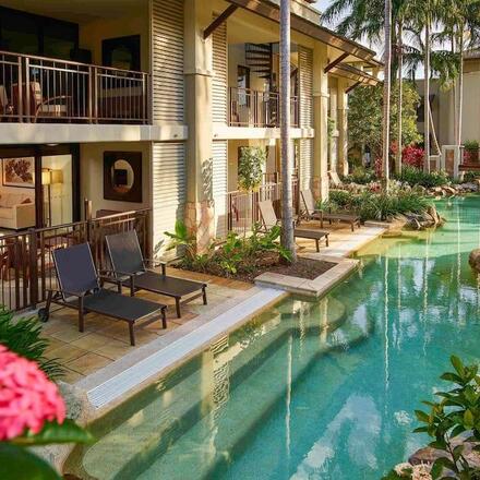 Swimming Pool alongside Guest Rooms