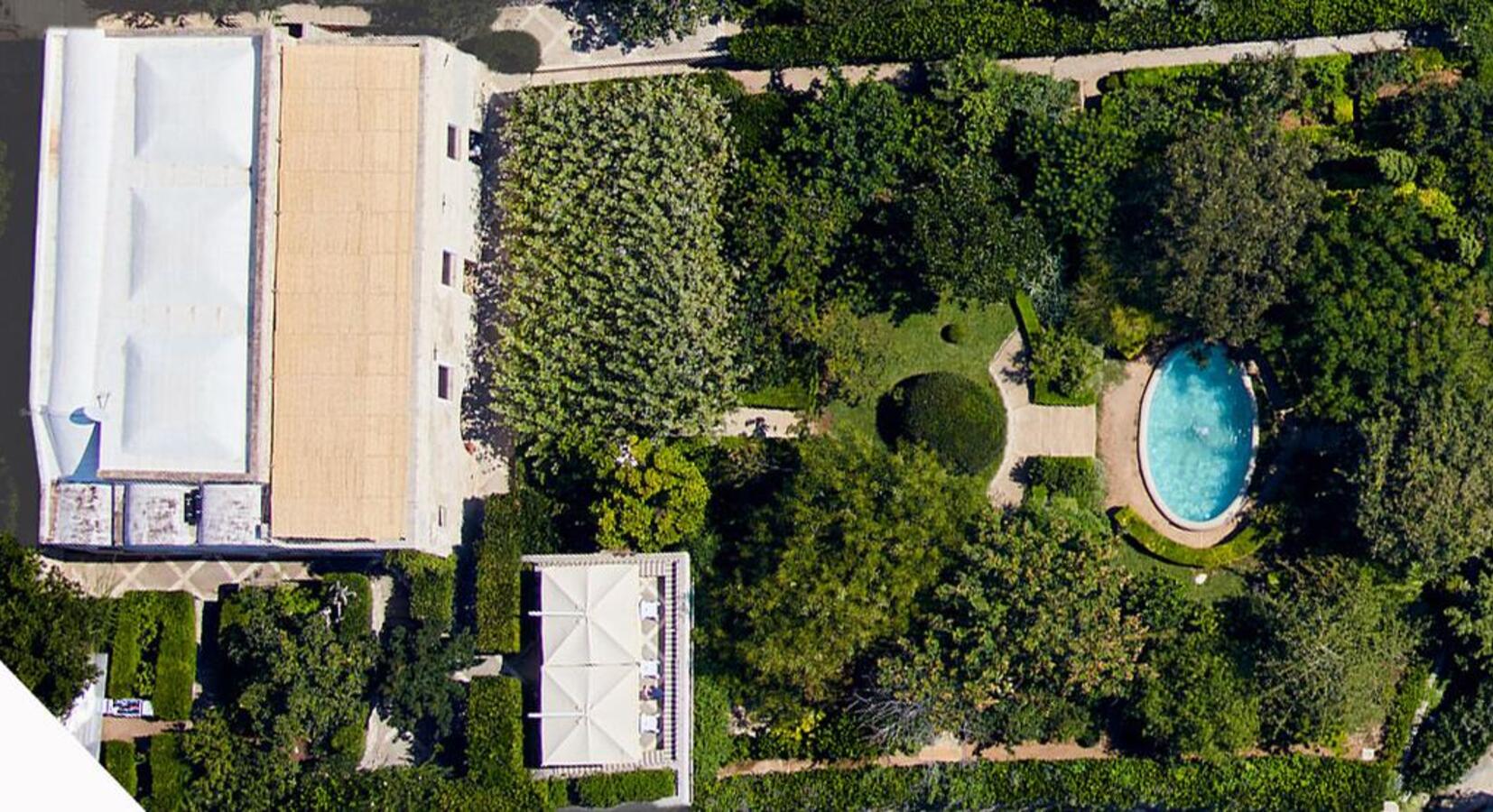 Garden aerial view