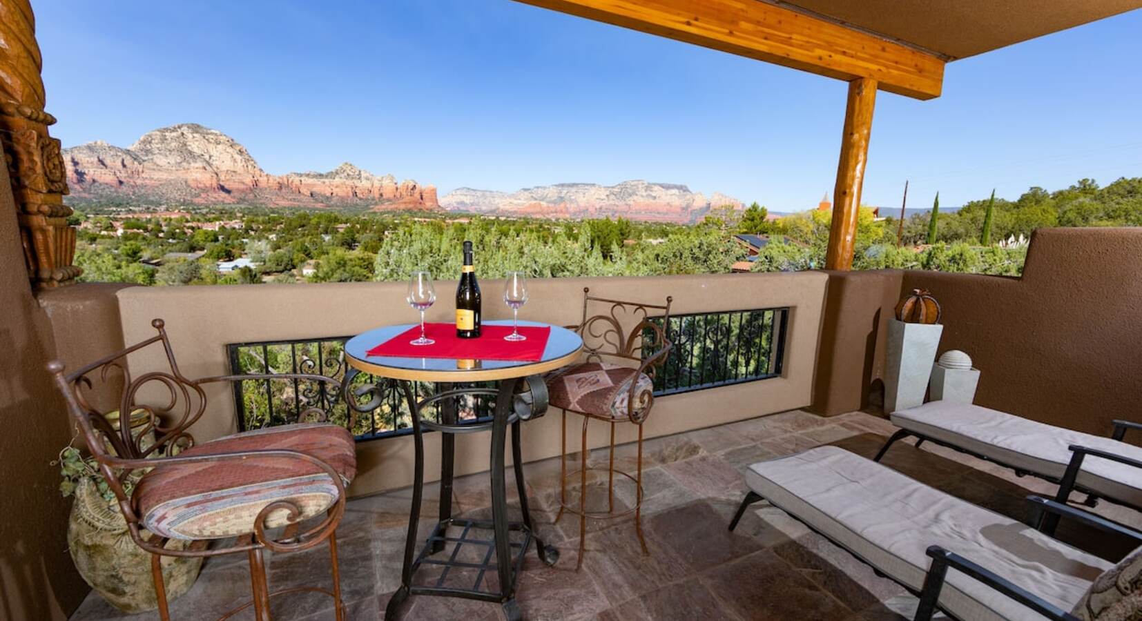 Private balcony and view