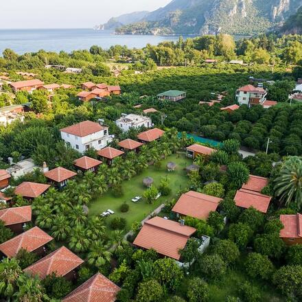 Aerial view of resort