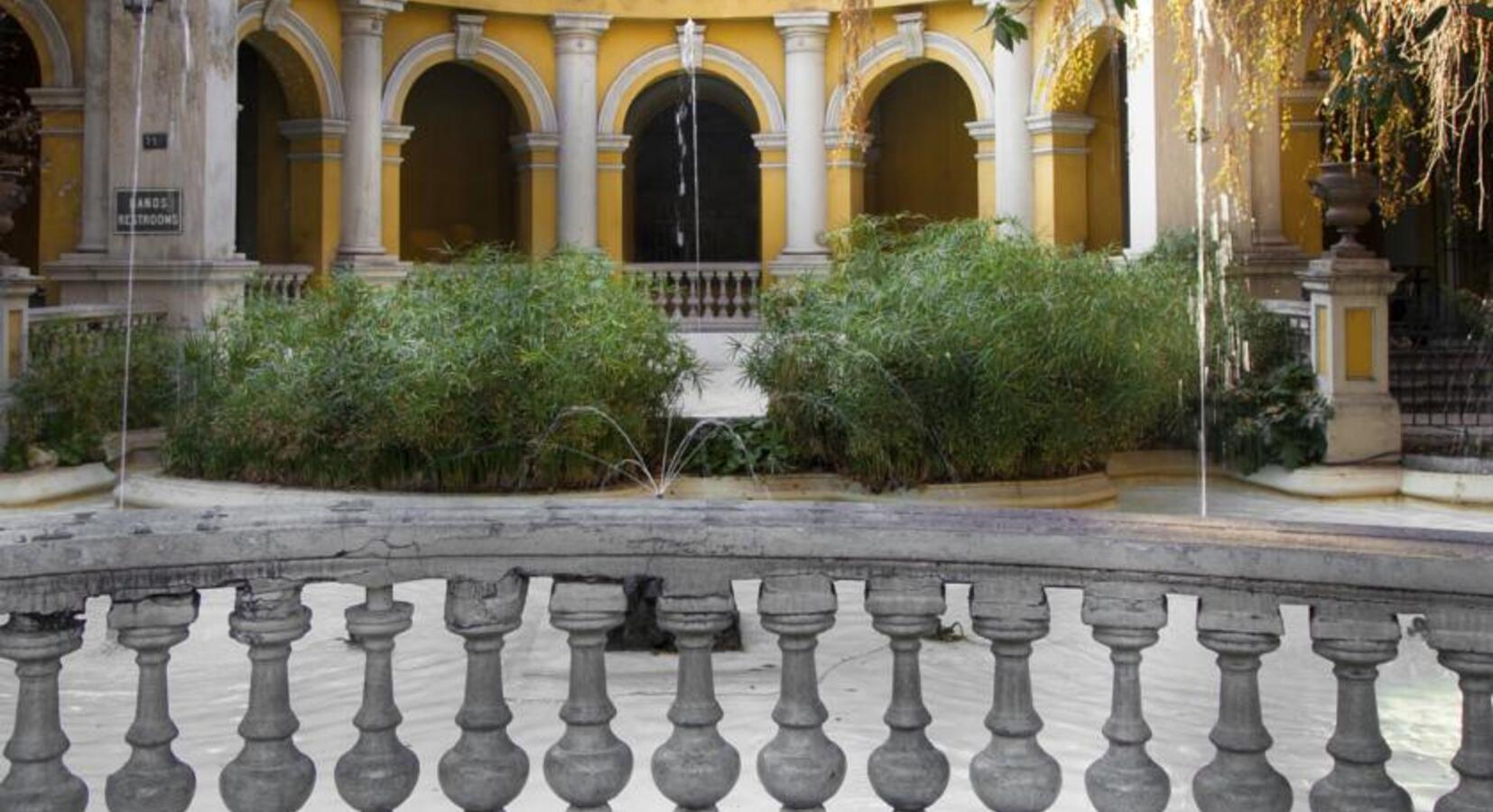 Fountains in the courtyard