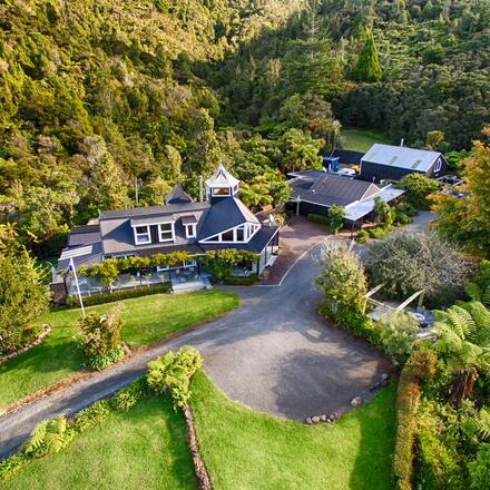 Aerial view of hotel