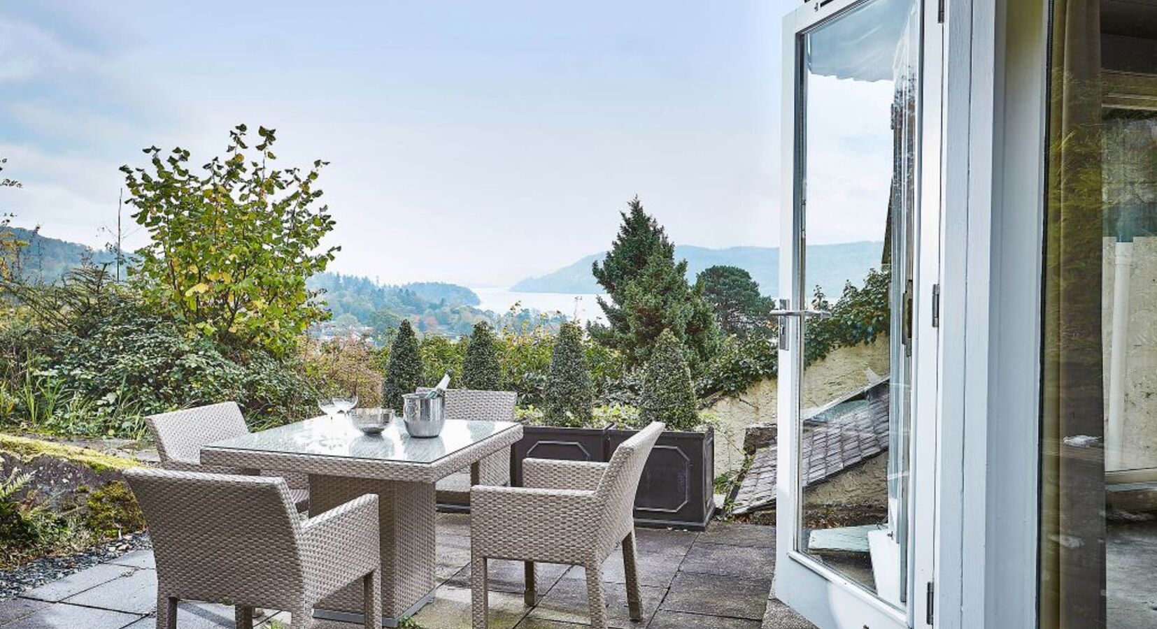 Private terrace with a view