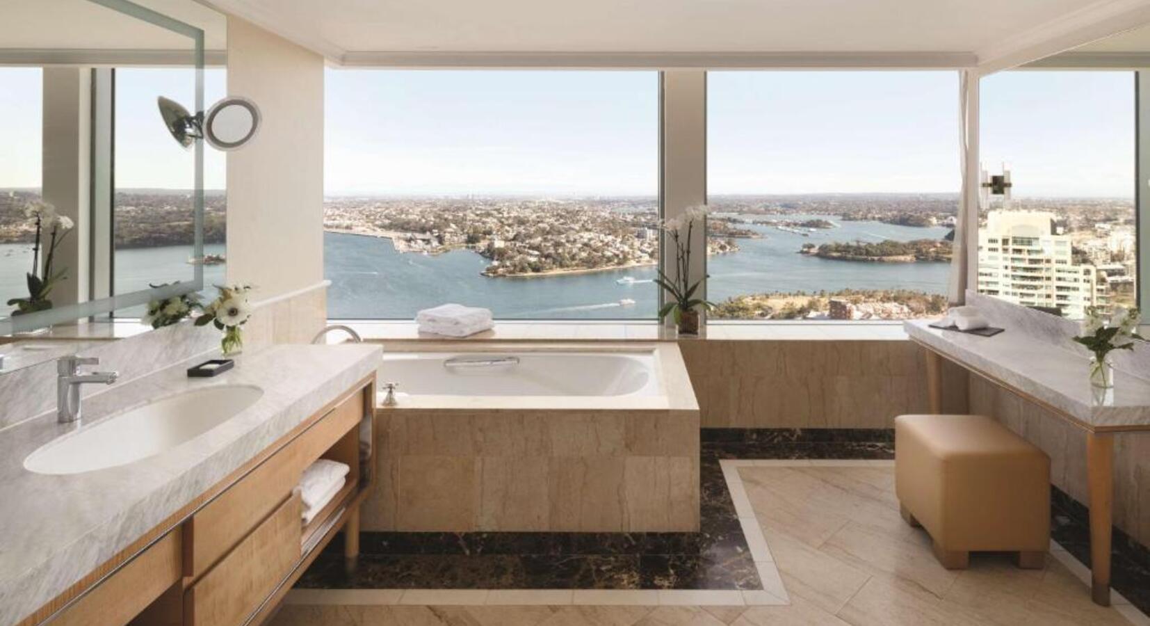 Marble Bathroom with Tub