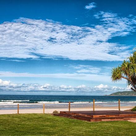 Resort beachfront view