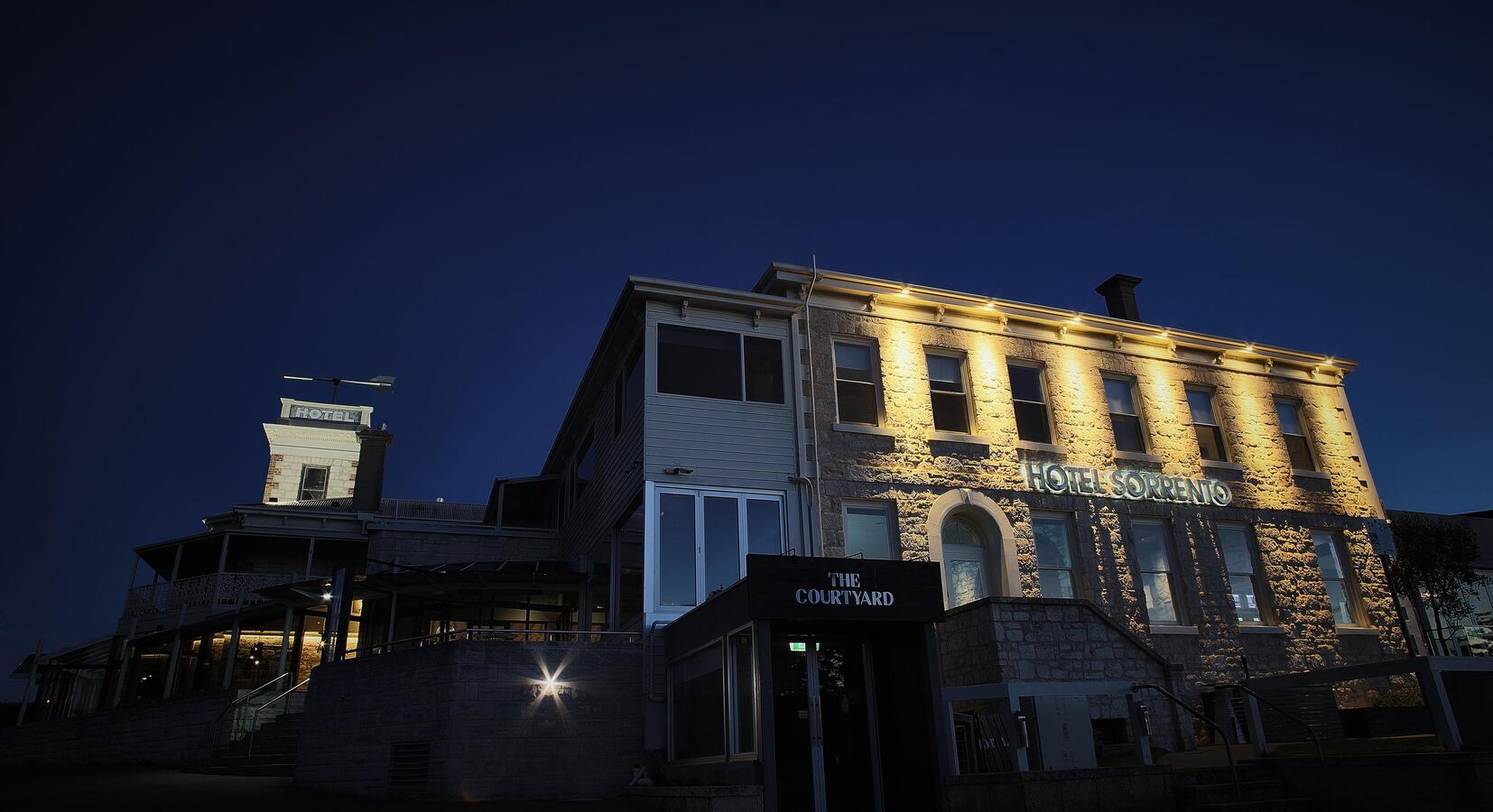 Hotel Exterior at Night 