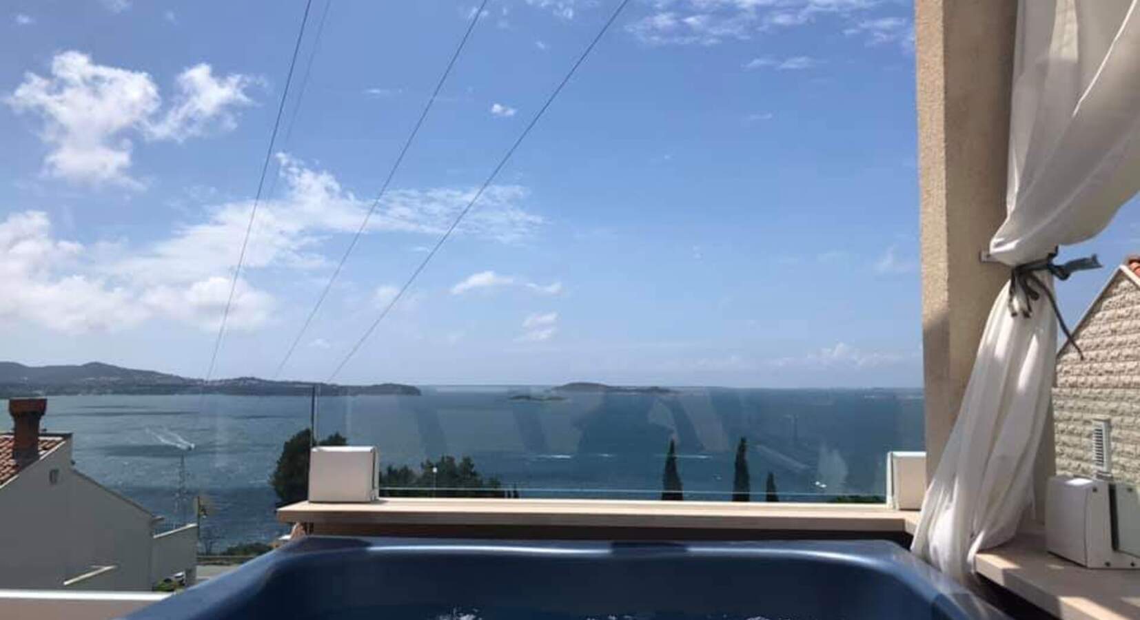 Private hot tub with a view