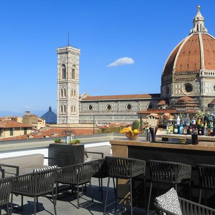 Hotel roof terrace