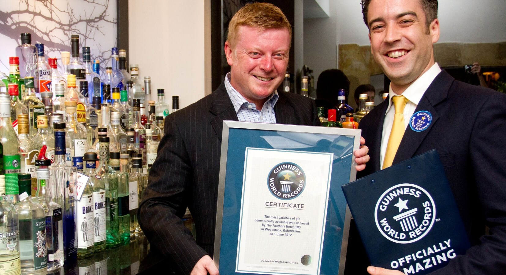 Guinness World Record for the Gin Collection at The Feathers Hotel