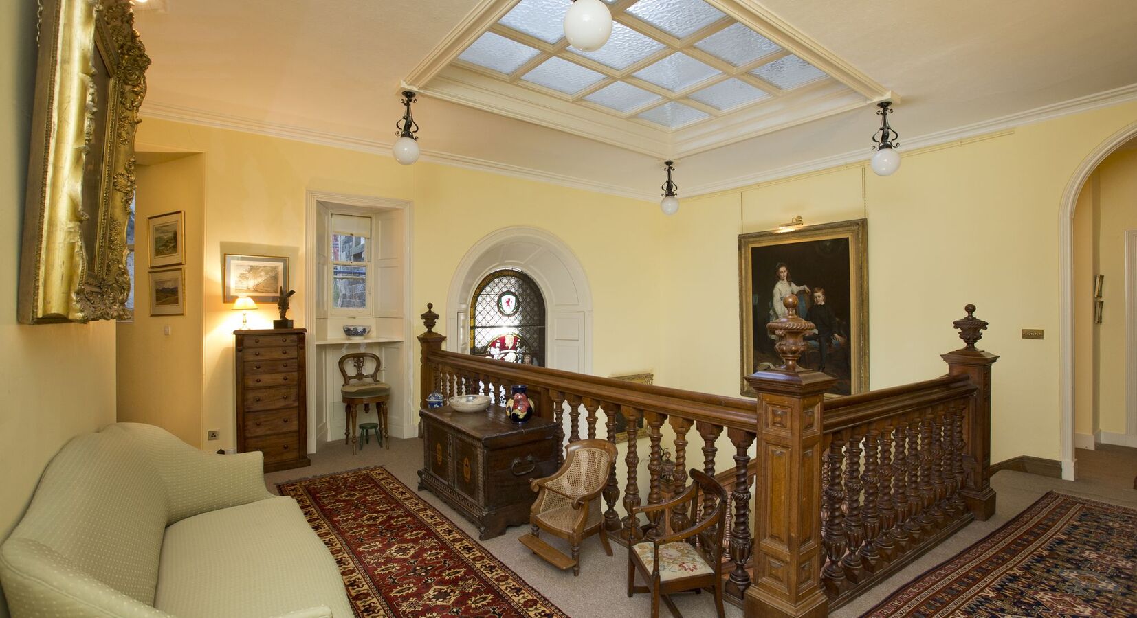 Upstairs galleried landing