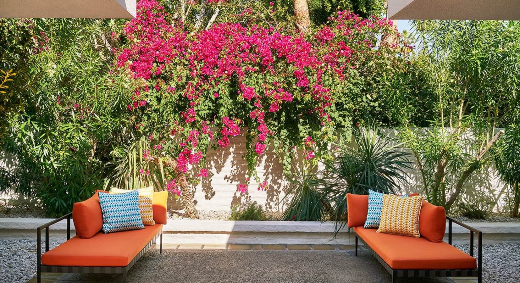 Patios Set in Lush Gardens