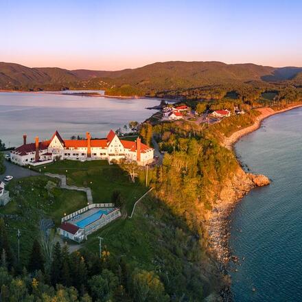 Aerial view of hotel