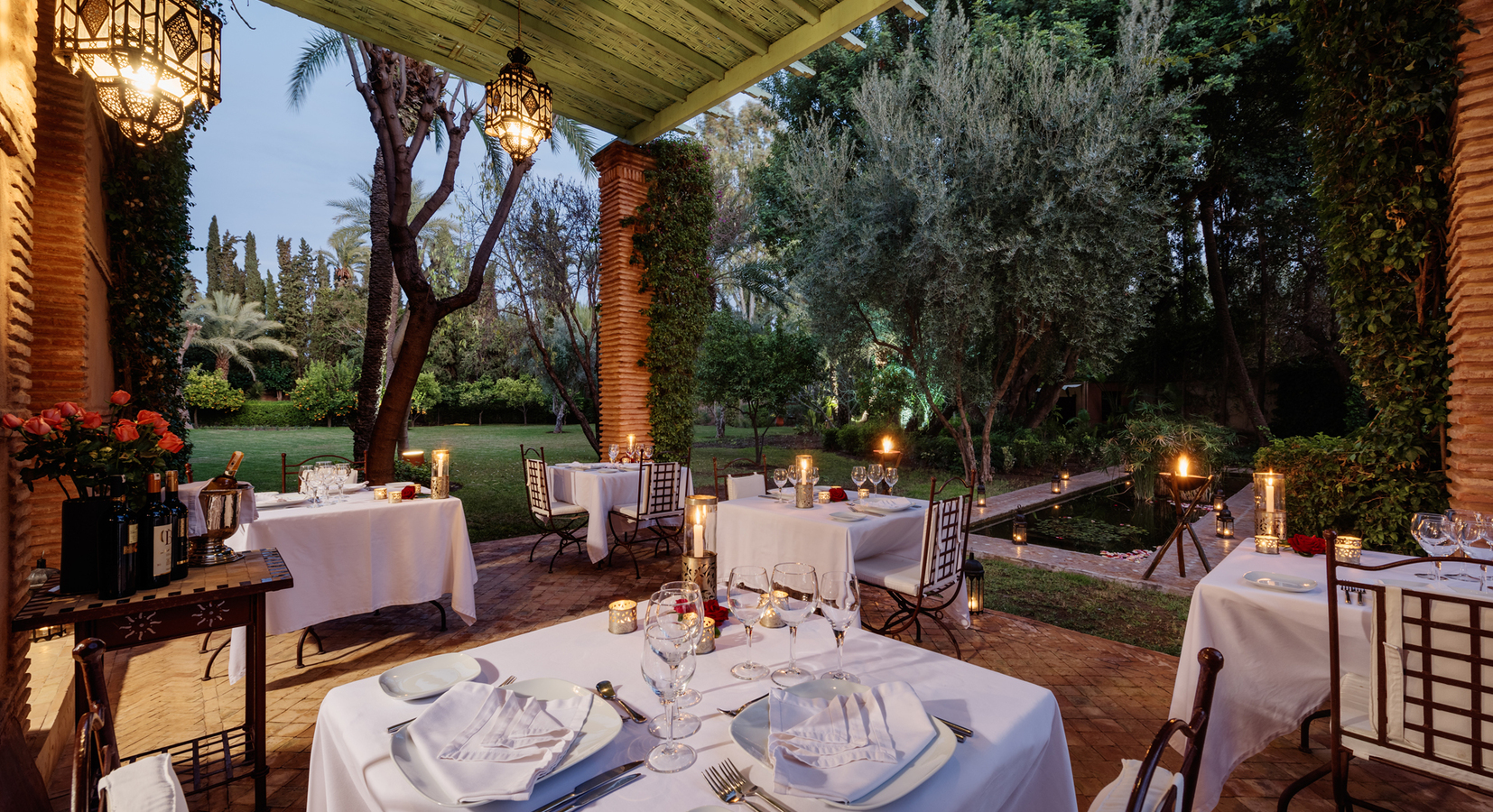 Dining Terrace at Dusk