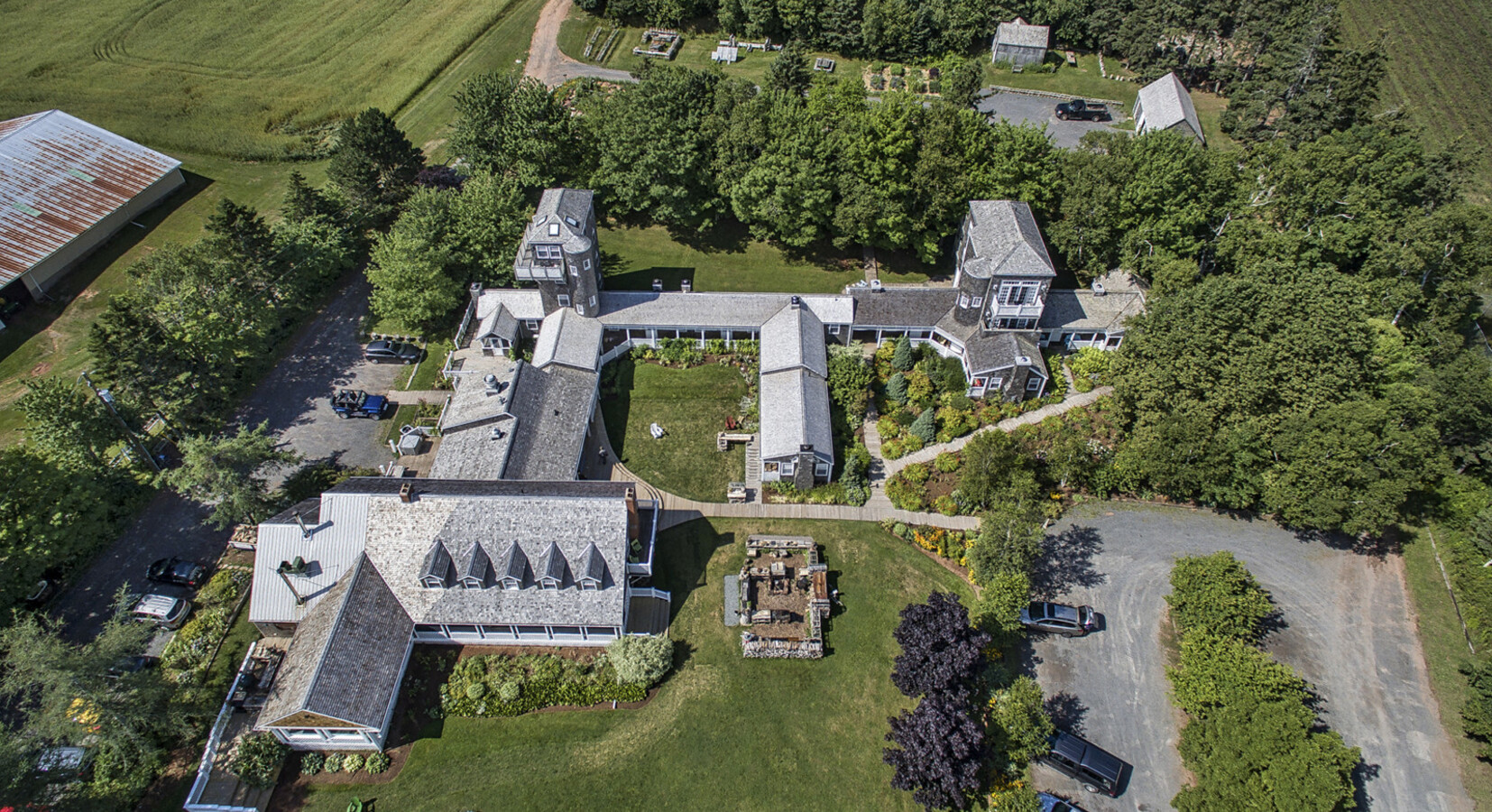 Aerial view of hotel