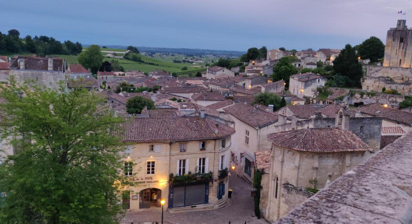 View of town from hotel