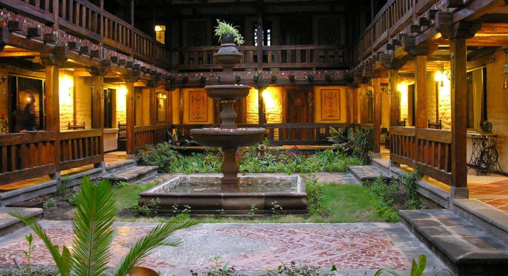 Hotel interior patio