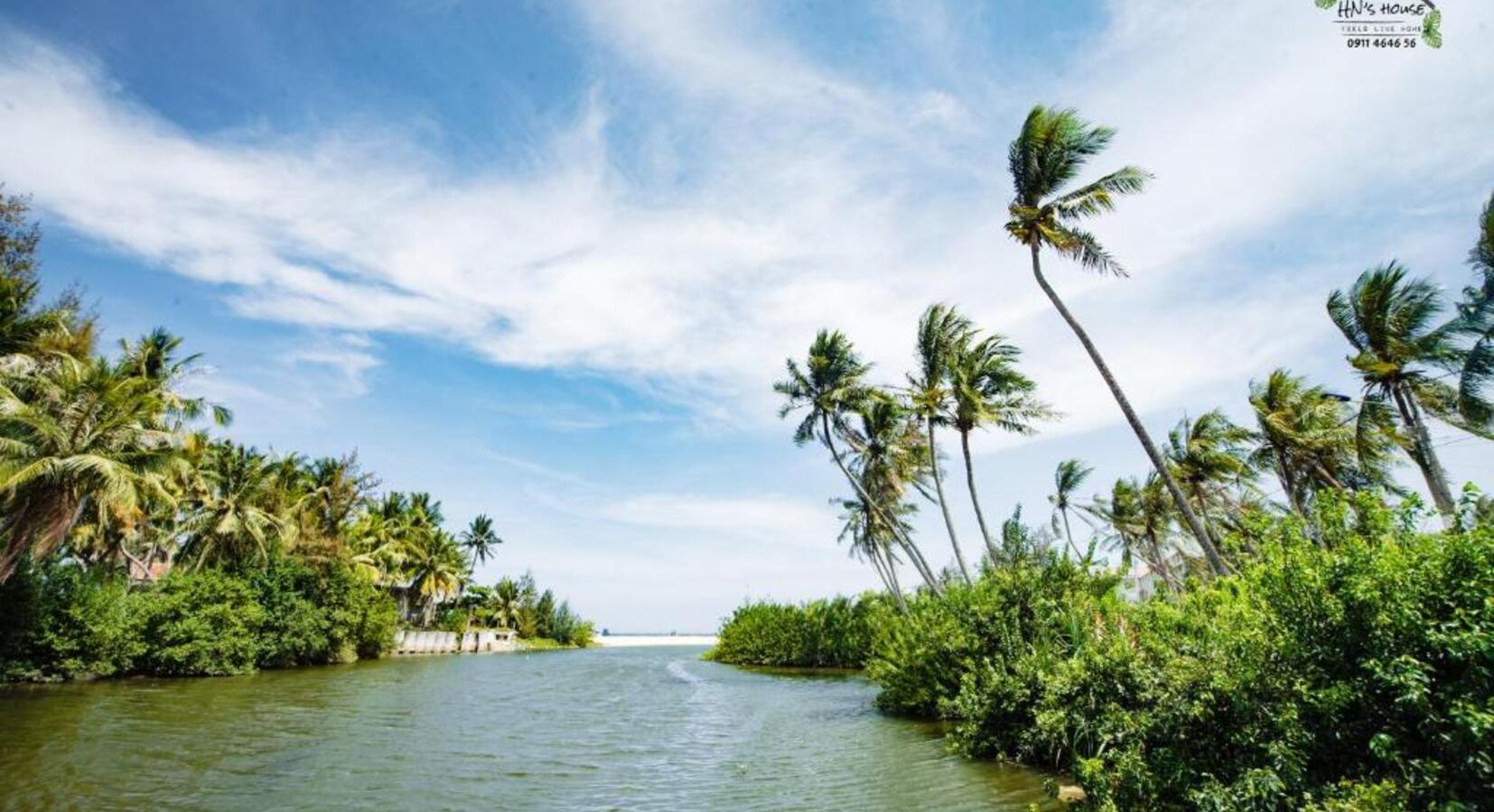 River with Ocean Beyond