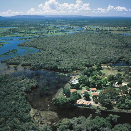 Aerial view of pousada