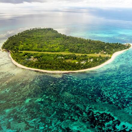 Aerial view of Denis Island