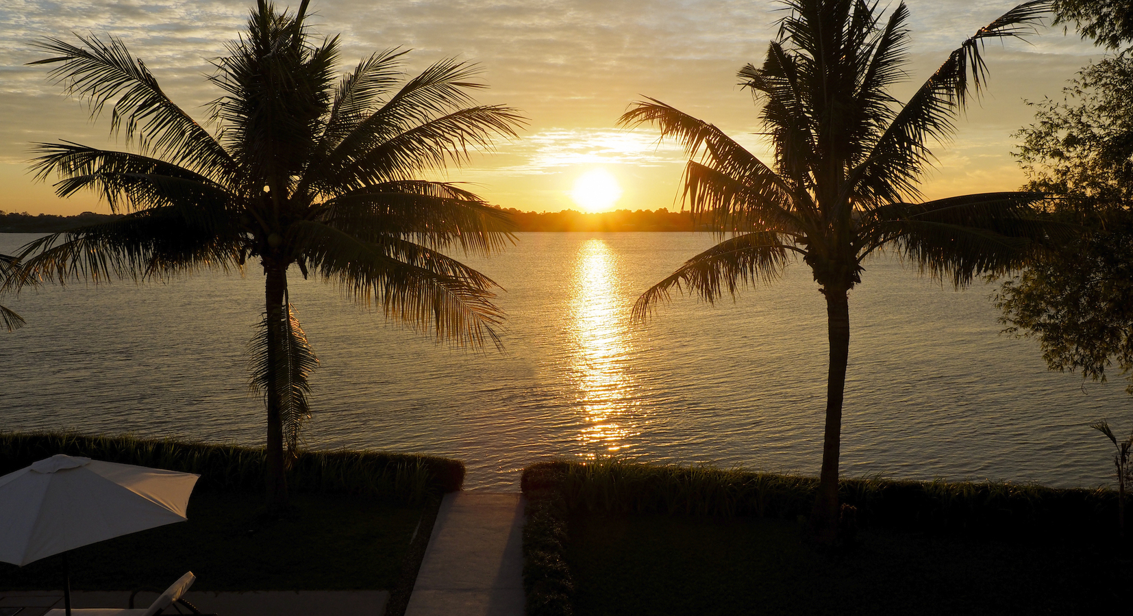 Sunset over Mekong River