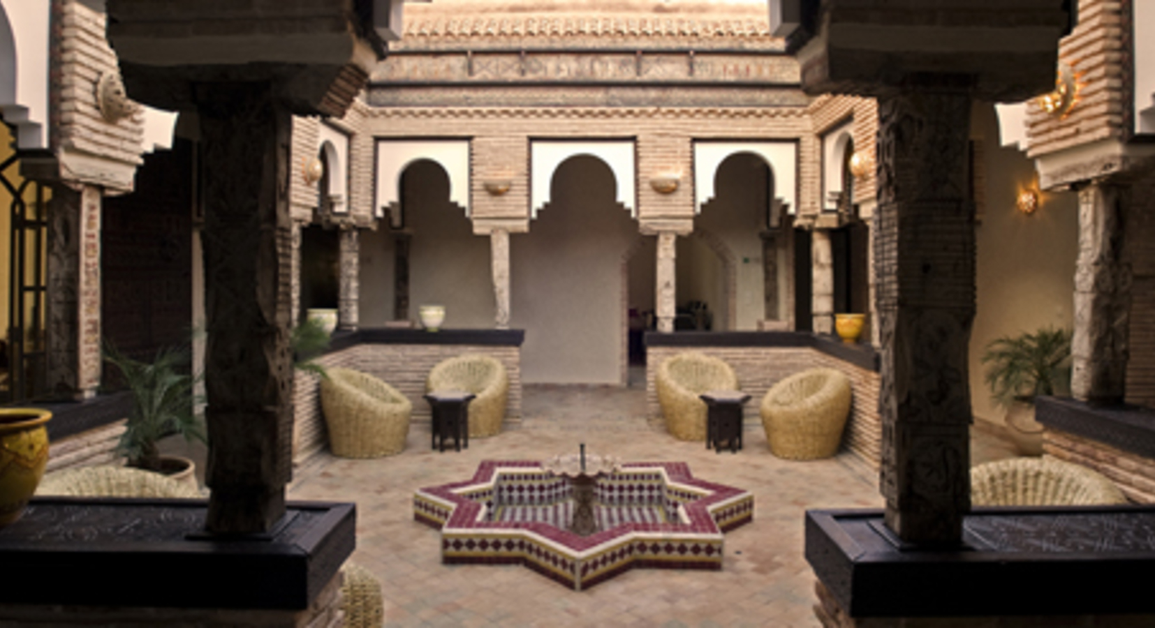 Riad courtyard view