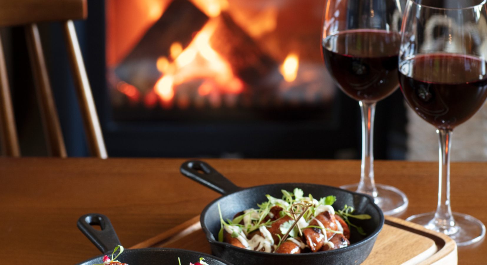 Enjoy our Light Bites Menu in front of the fire! 