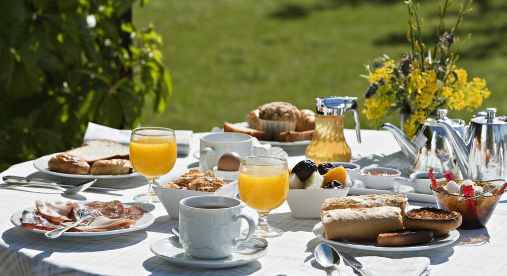 Continental Breakfast served in the garden