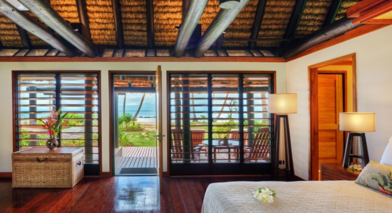 Oceanfront bure bedroom