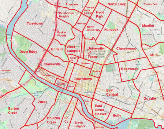 Austin's neighbourhoods