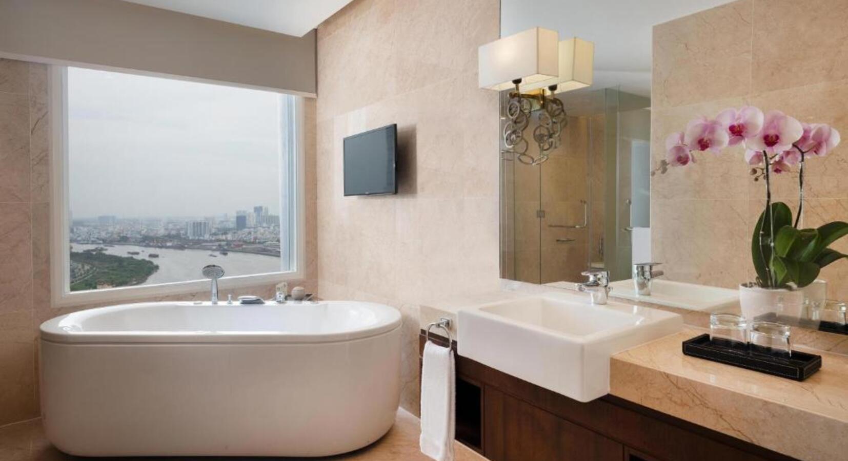 Bathtub with City Views