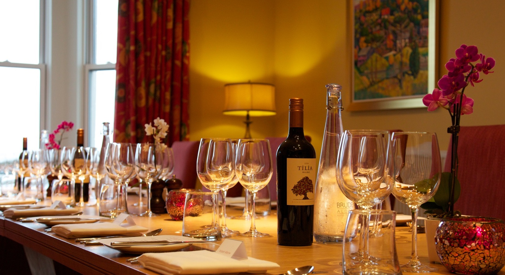 Private dining in the Avocet Room at the Brudenell Hotel, Aldeburgh