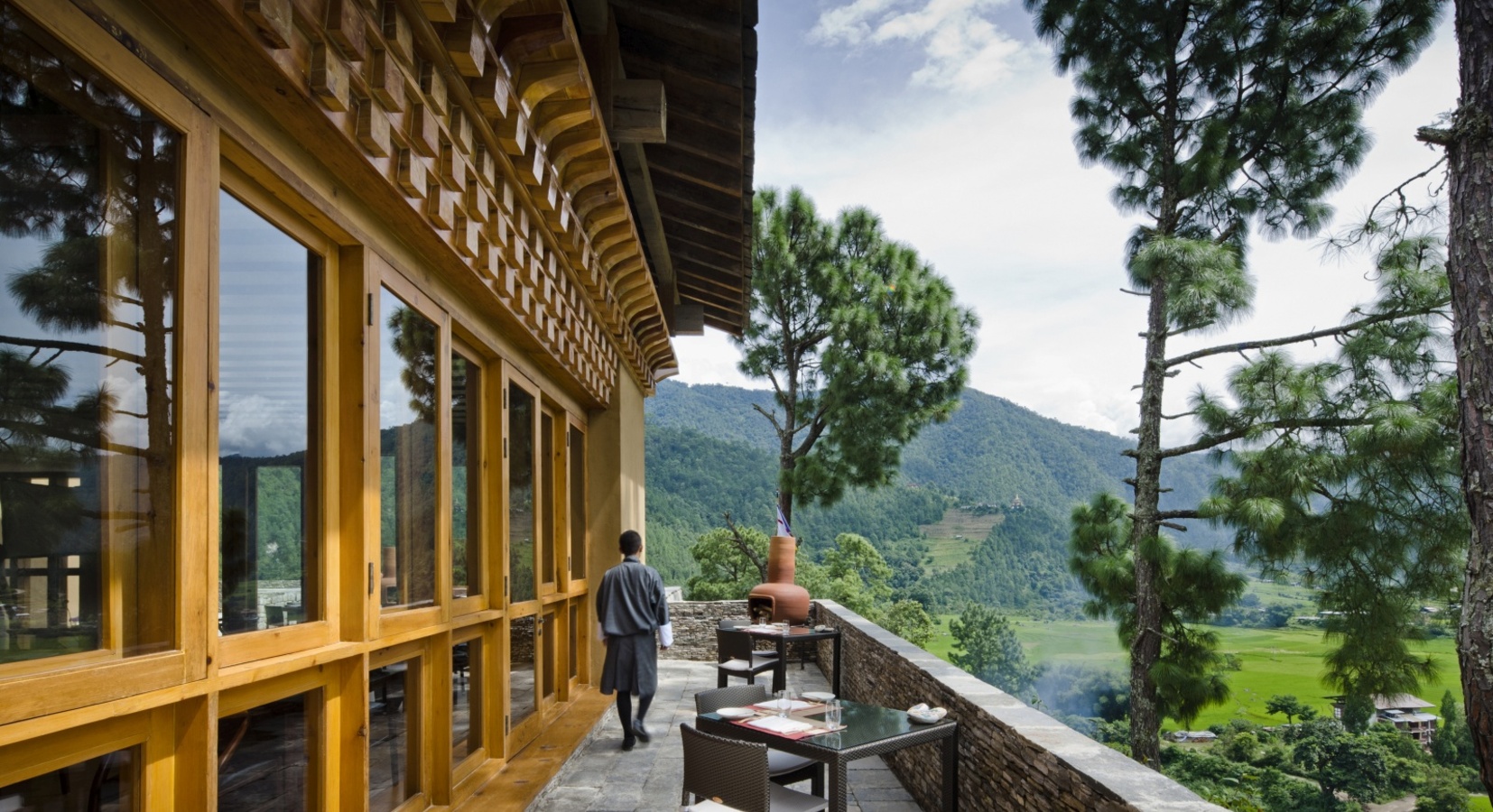 Hotel terrace dining