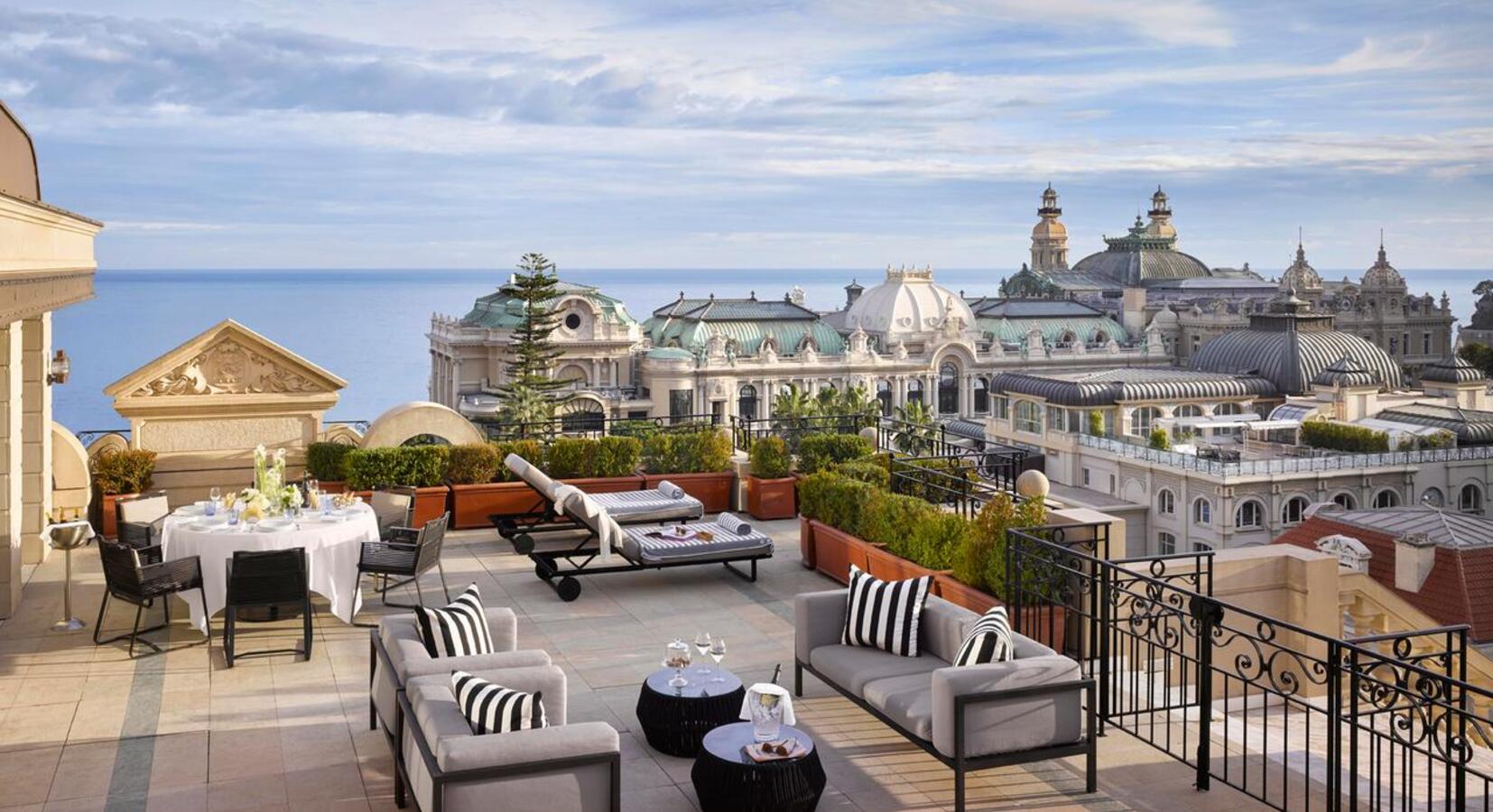 Roof terrace with design by Karl Lagerfield