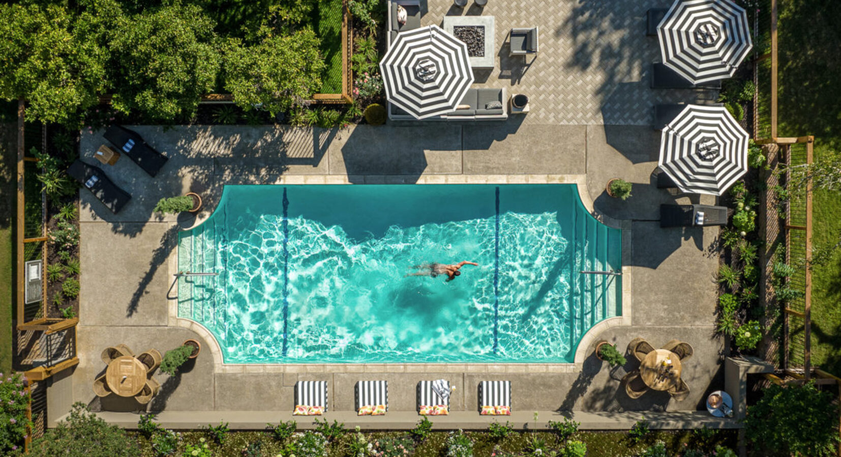 The Pool Aerial View