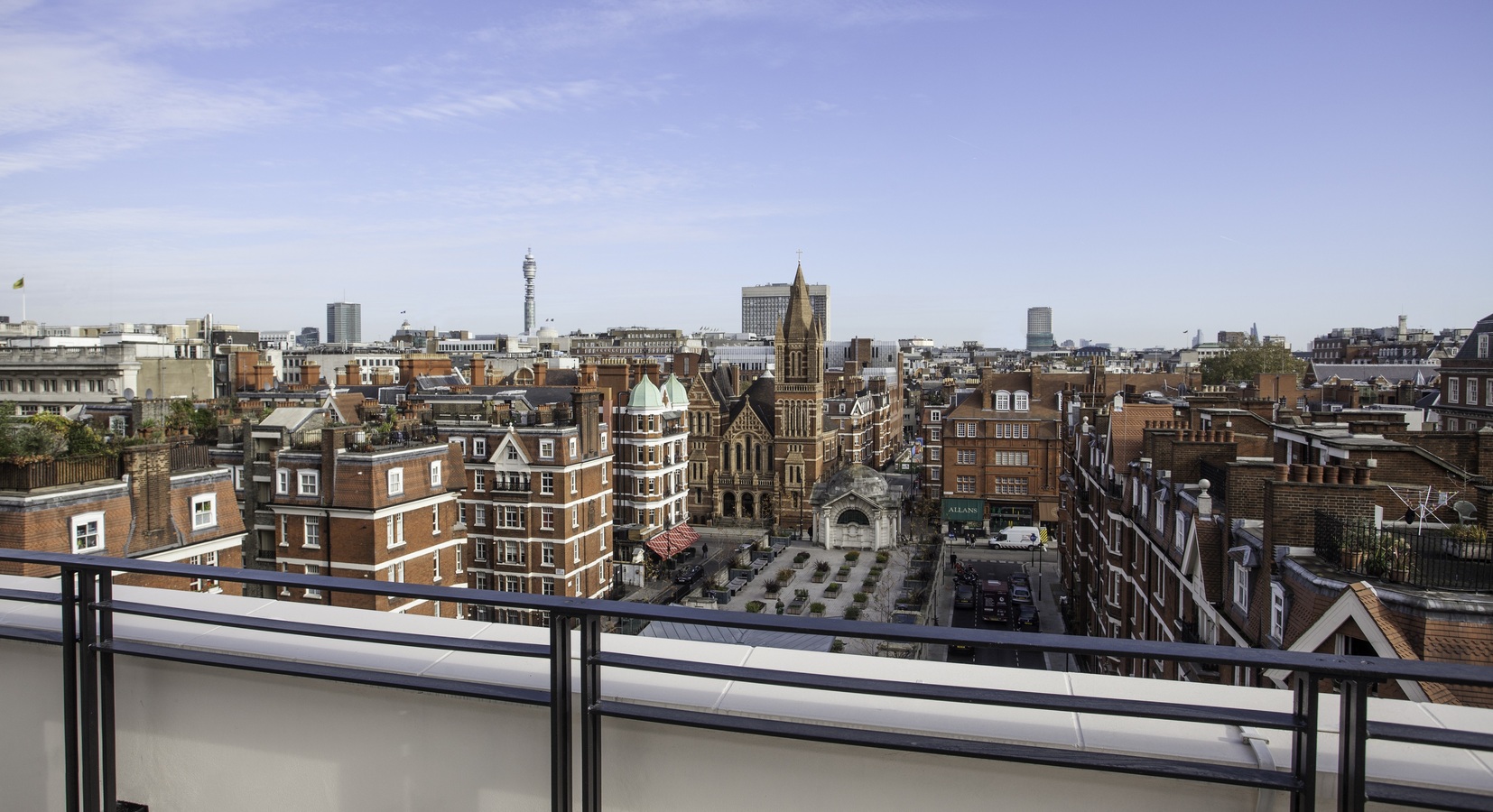 View over Brown Hart Gardens, Mayfair