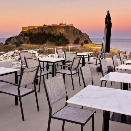 Hotel roof terrace