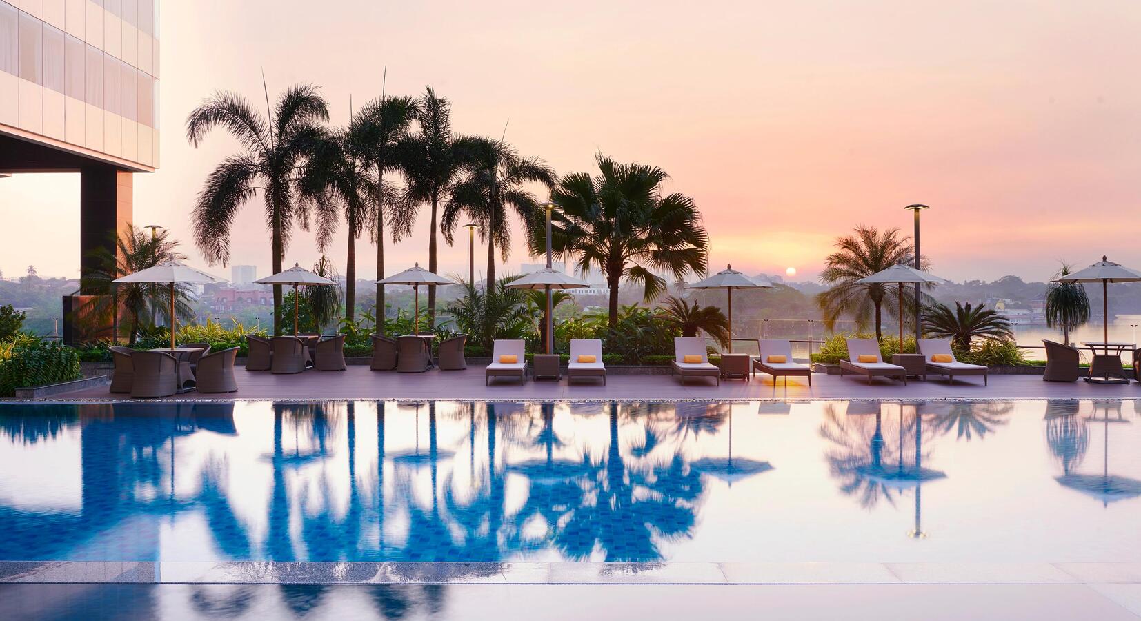 Swimming Pool with Lake View