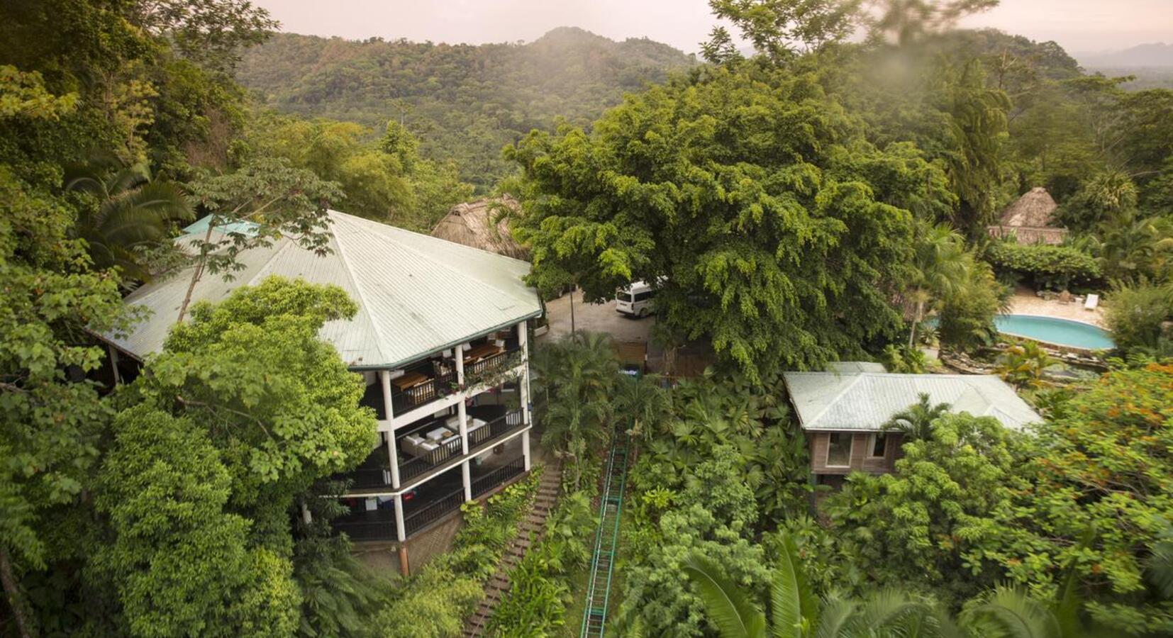 Aerial view of resort