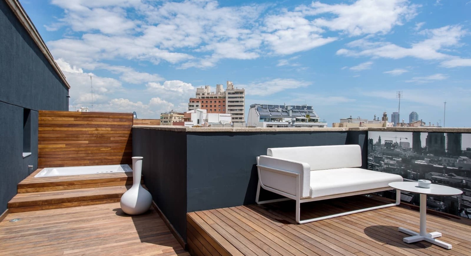 Private terrace and hot tub