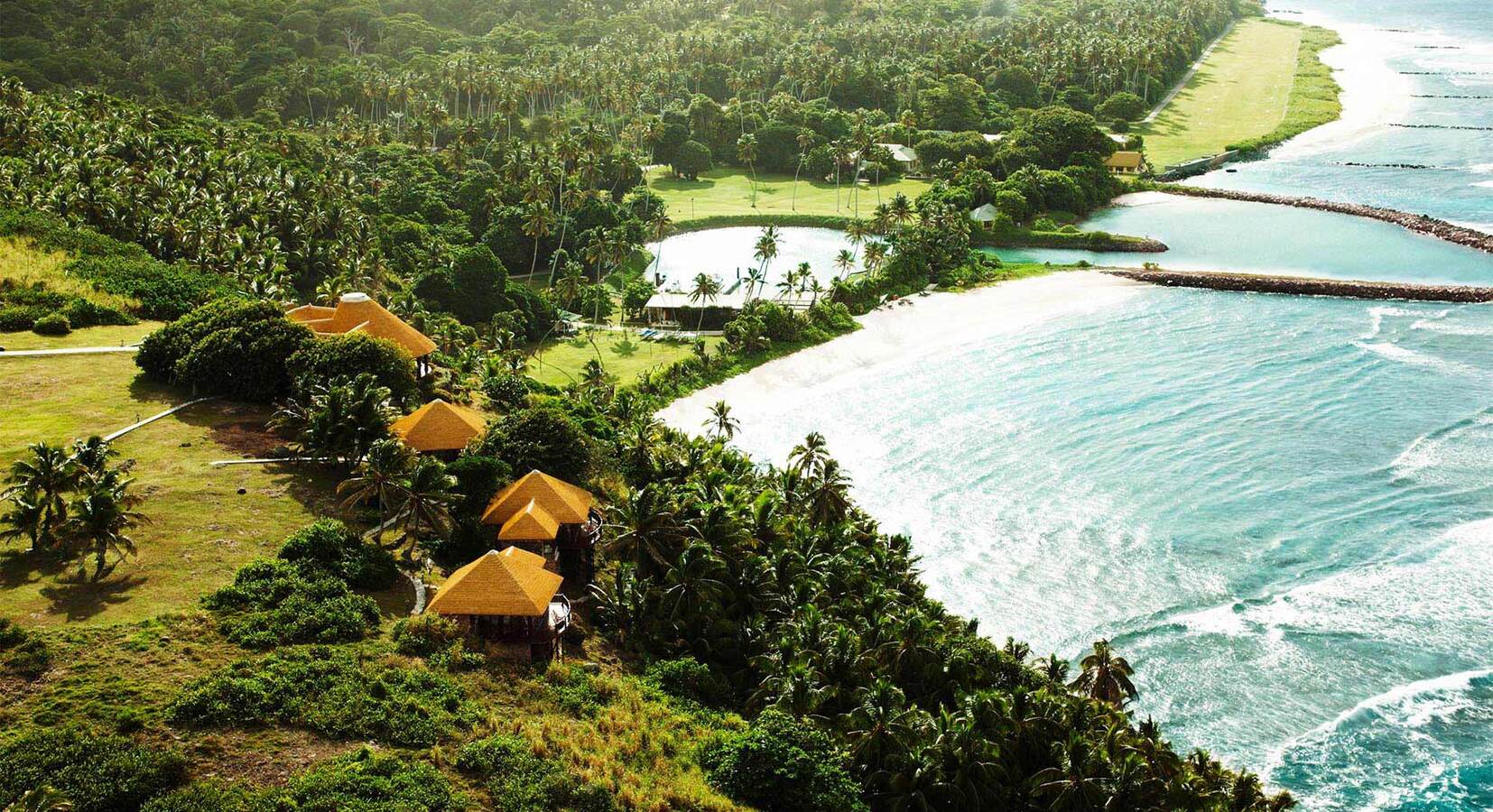 Aerial view of island