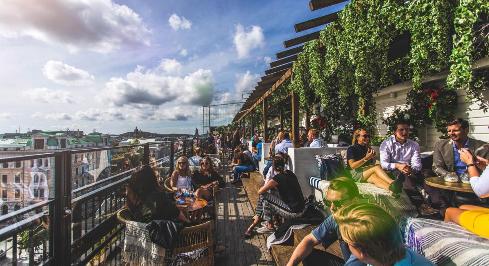 Hotel roof terrace