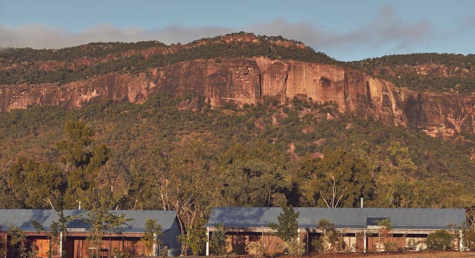 Lodge Exterior with Mountains