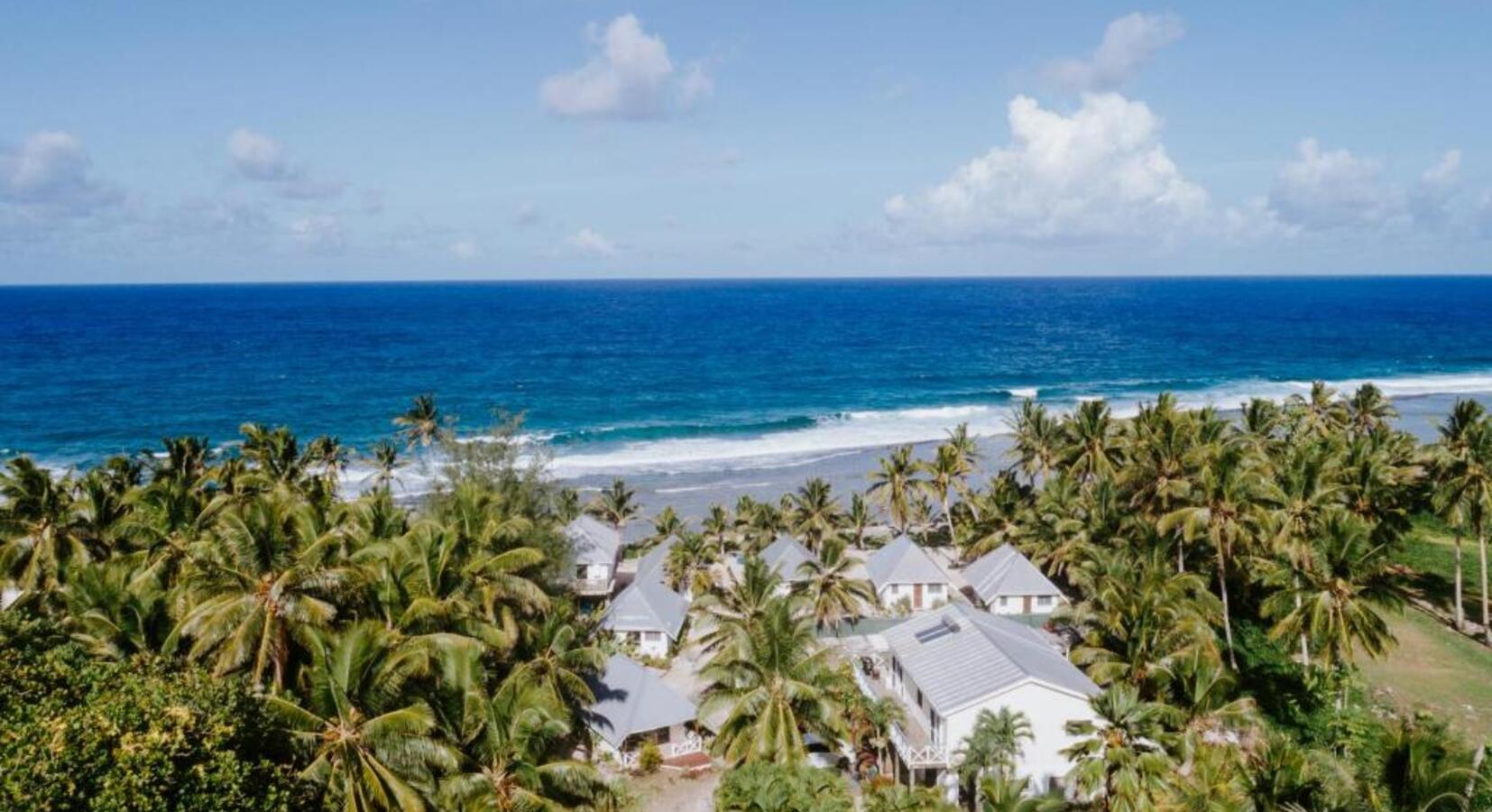 Aerial View of Villas & the Sea