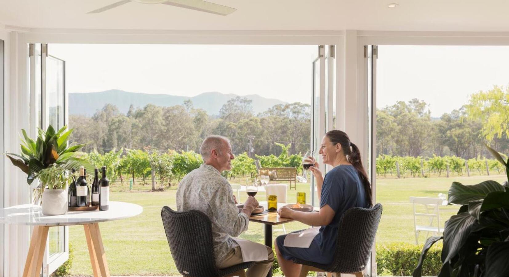 Restaurant with vineyard views