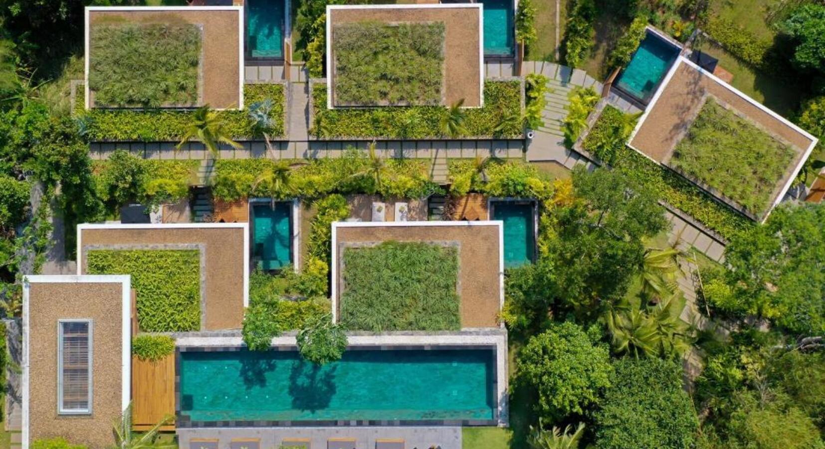 Aerial View of Villas