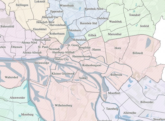 Neighbourhoods of Hamburg